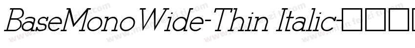 BaseMonoWide-Thin Italic字体转换